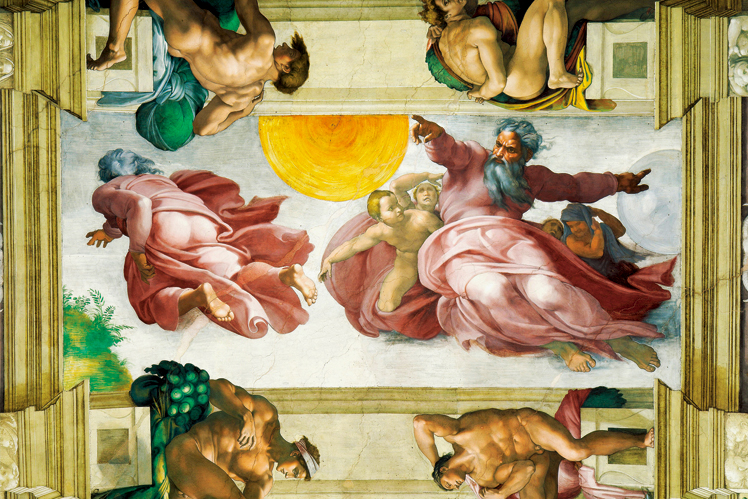  米开朗基罗·博那罗蒂 Michelangelo di Lodovico Buonarroti Simoni——创造太阳和月亮 (1)